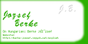 jozsef berke business card